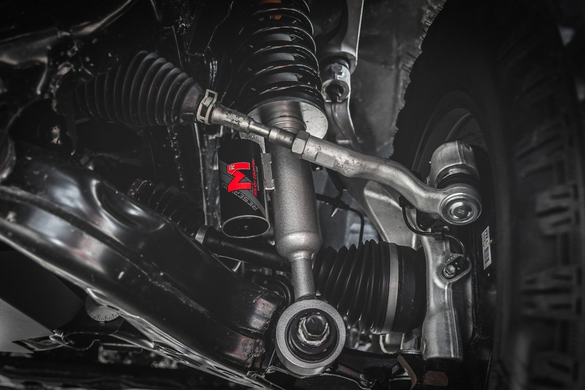 Toyota 4Runner Loaded Struts - Front - Rough Country - M1R Reservoir, Adjustable Height, Leveling, 46mm Monotube - 2025+